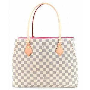 Louis Vuitton Damier Azur Calvi Tote Shoulder Bag White